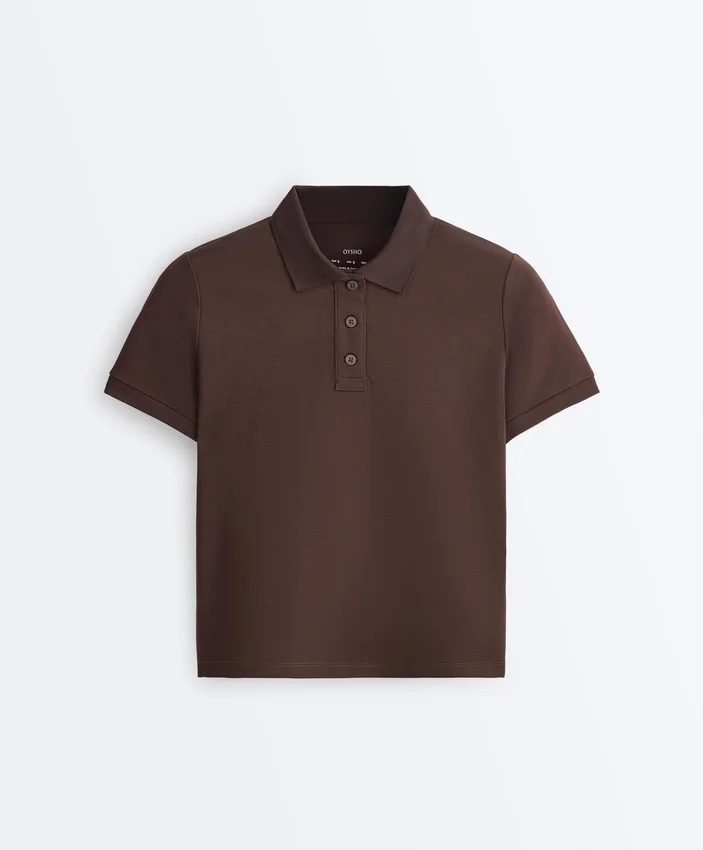 Chemise en coton piqué à coupe ajustée Chemise en coton piqué à coupe ajustée