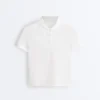 Chemise en coton piqué à coupe ajustée Chemise en coton piqué à coupe ajustée