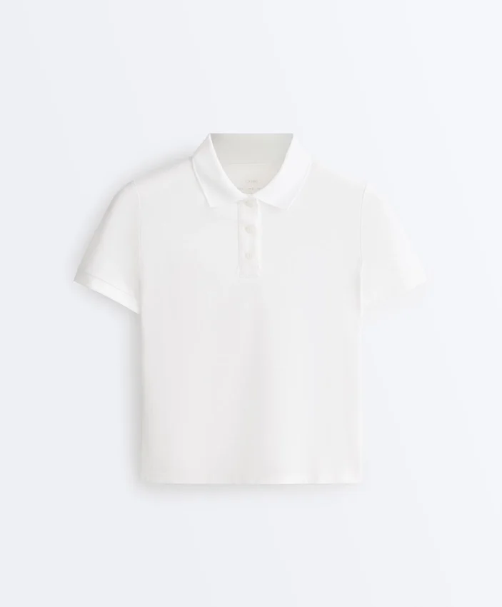 Chemise en coton piqué à coupe ajustée Chemise en coton piqué à coupe ajustée