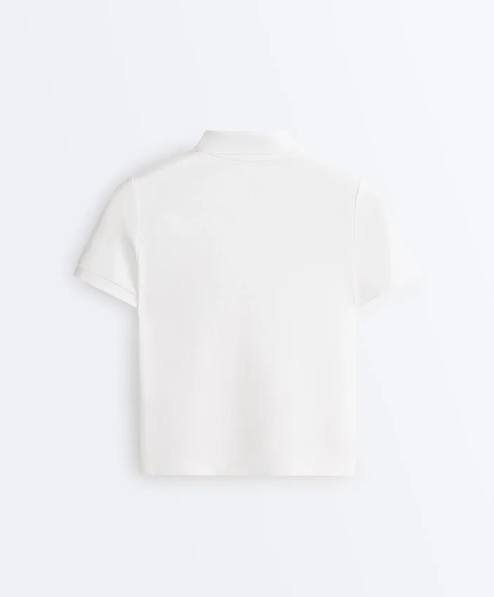 Chemise en coton piqué à coupe ajustée Chemise en coton piqué à coupe ajustée
