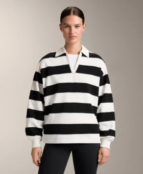 Chemise en coton piqué rayé