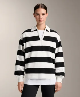 Chemise en coton piqué rayé