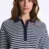 Chemise en maille rayée 100 % coton Chemise en maille rayée 100 % coton