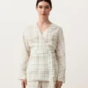 Chemise kimono en lin et lyocell à carreaux Chemise kimono en lin et lyocell à carreaux