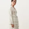 Chemise kimono en lin et lyocell à carreaux Chemise kimono en lin et lyocell à carreaux