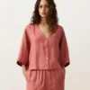 Chemise à manches courtes 100 % lin Chemise à manches courtes 100 % lin