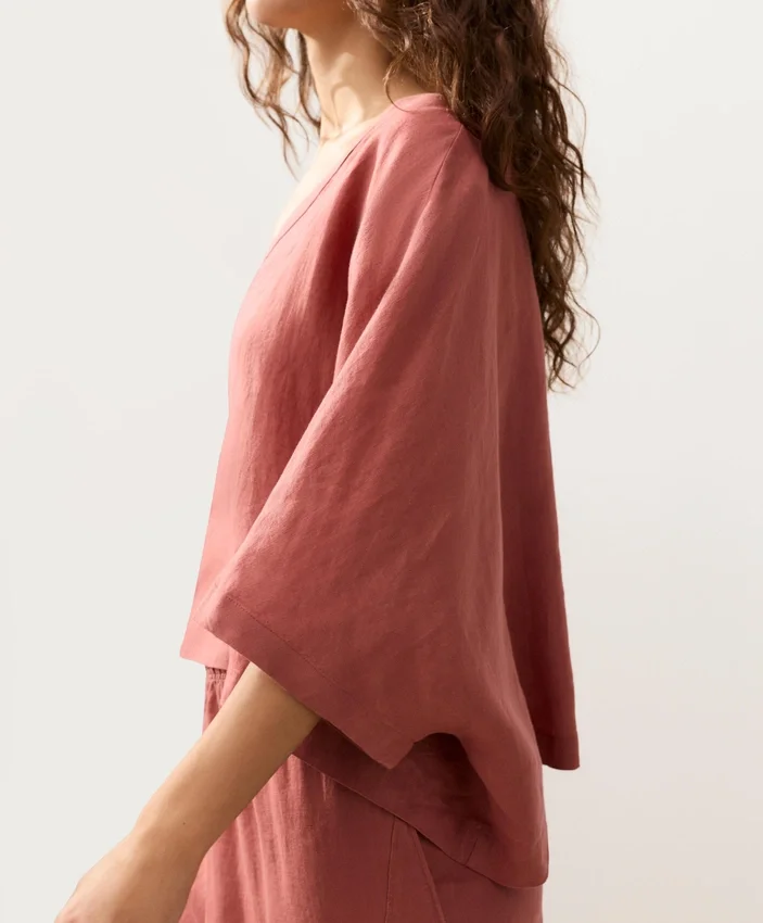 Chemise à manches courtes 100 % lin Chemise à manches courtes 100 % lin