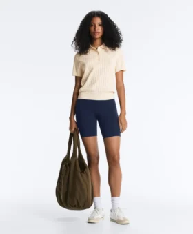 Chemise à manches courtes en maille ajourée