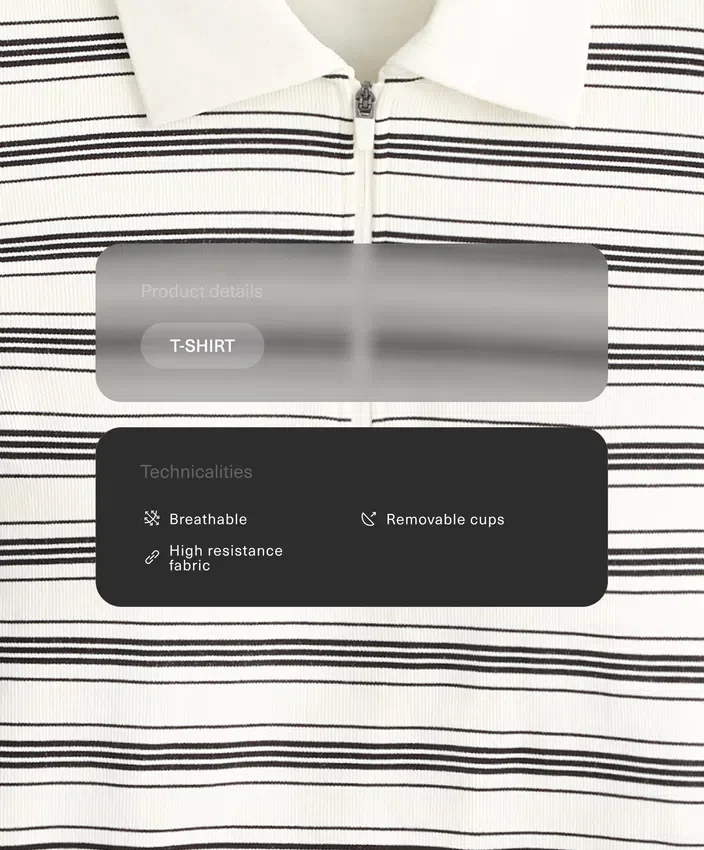 Chemise à manches courtes sans coutures à rayures Chemise à manches courtes sans coutures à rayures
