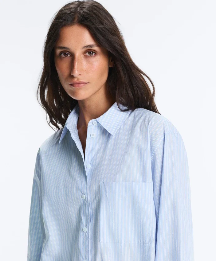 Chemise à manches longues 100 % coton Chemise à manches longues 100 % coton