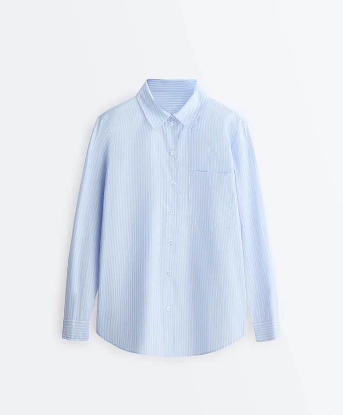 Chemise à manches longues 100 % coton Chemise à manches longues 100 % coton