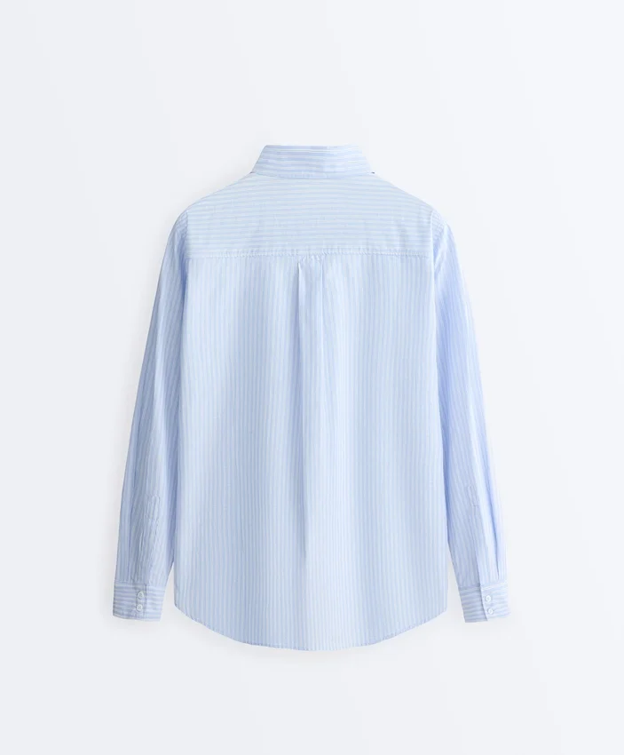 Chemise à manches longues 100 % coton Chemise à manches longues 100 % coton