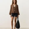 Chemise à manches longues avec liens, 100 % coton Chemise à manches longues avec liens, 100 % coton