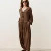 Chemise à manches longues avec liens, 100 % coton Chemise à manches longues avec liens, 100 % coton