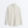 Chemise à manches longues en coton mélangé à carreaux Chemise à manches longues en coton mélangé à carreaux