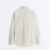 Chemise à manches longues en coton mélangé à carreaux Chemise à manches longues en coton mélangé à carreaux