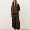 Chemise oversize à manches courtes 100 % lin Chemise oversize à manches courtes 100 % lin