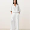 Chemise oversize à manches courtes 100 % lin