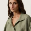Chemise oversize à manches courtes 100 % lin