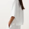 Chemise oversize à manches courtes 100 % lin