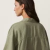 Chemise oversize à manches courtes 100 % lin