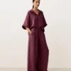 Chemise oversize à manches courtes 100 % lin