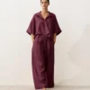 Chemise oversize à manches courtes 100 % lin