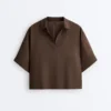 Chemise oversize à manches courtes 100 % lin Chemise oversize à manches courtes 100 % lin