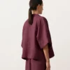 Chemise oversize à manches courtes 100 % lin