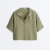 Chemise oversize à manches courtes 100 % lin