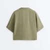Chemise oversize à manches courtes 100 % lin