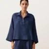 Chemise oversize à manches longues 100 % lin Chemise oversize à manches longues 100 % lin