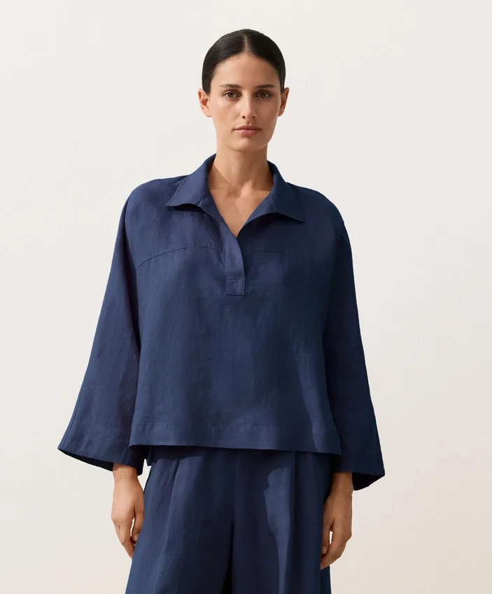 Chemise oversize à manches longues 100 % lin Chemise oversize à manches longues 100 % lin