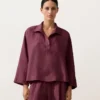 Chemise oversize à manches longues 100 % lin Chemise oversize à manches longues 100 % lin