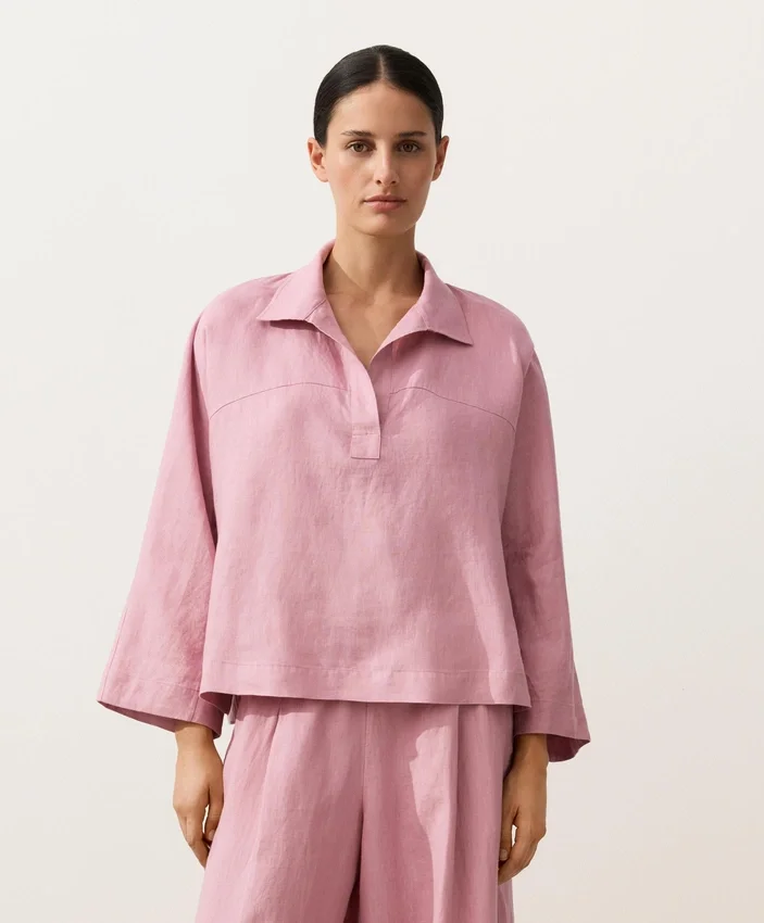 Chemise oversize à manches longues 100 % lin Chemise oversize à manches longues 100 % lin