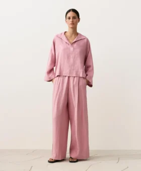 Chemise oversize à manches longues 100 % lin