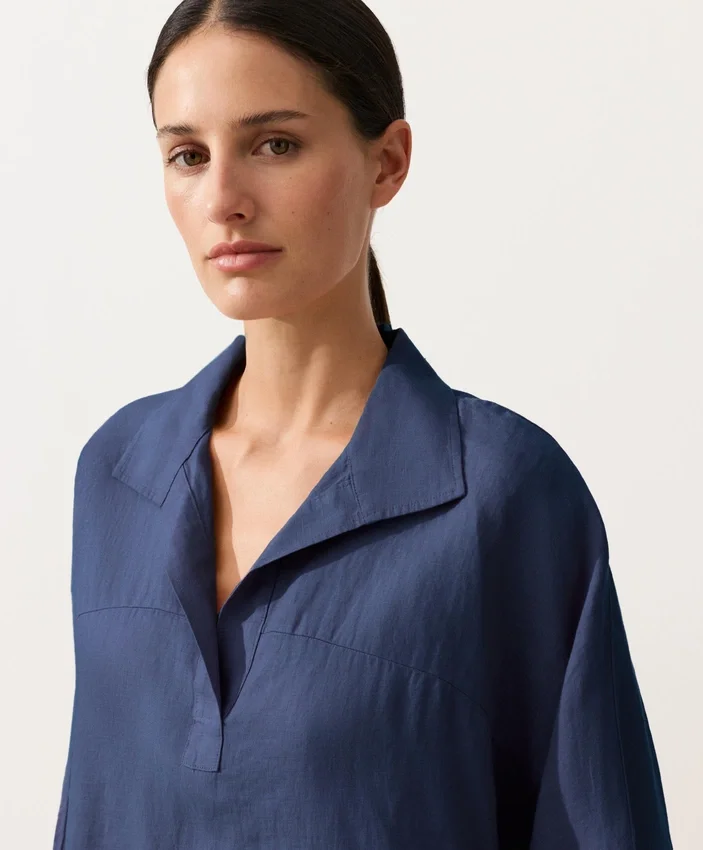 Chemise oversize à manches longues 100 % lin Chemise oversize à manches longues 100 % lin