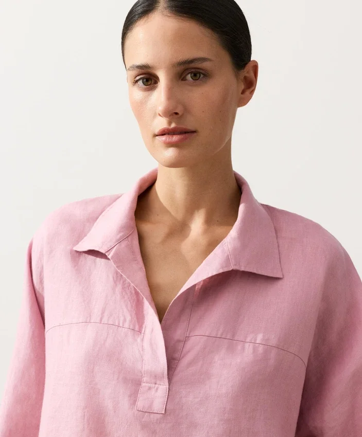 Chemise oversize à manches longues 100 % lin Chemise oversize à manches longues 100 % lin