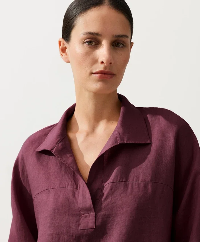 Chemise oversize à manches longues 100 % lin Chemise oversize à manches longues 100 % lin