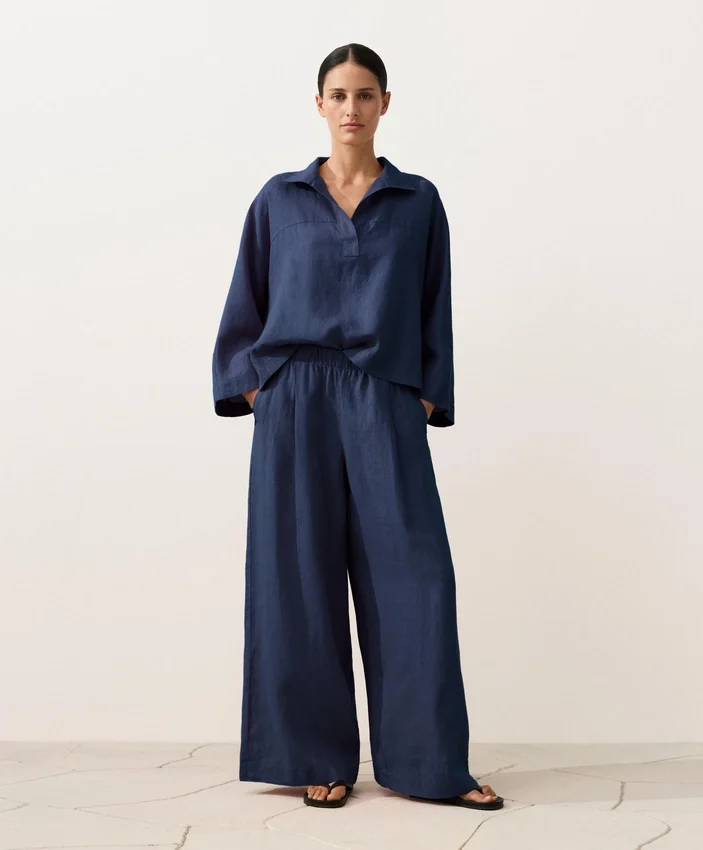Chemise oversize à manches longues 100 % lin Chemise oversize à manches longues 100 % lin
