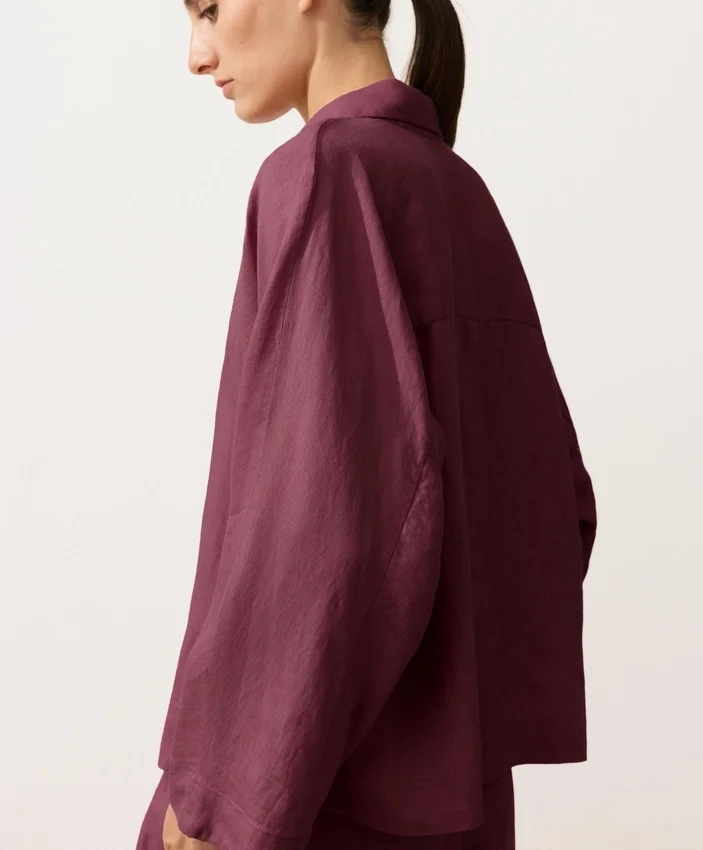 Chemise oversize à manches longues 100 % lin Chemise oversize à manches longues 100 % lin
