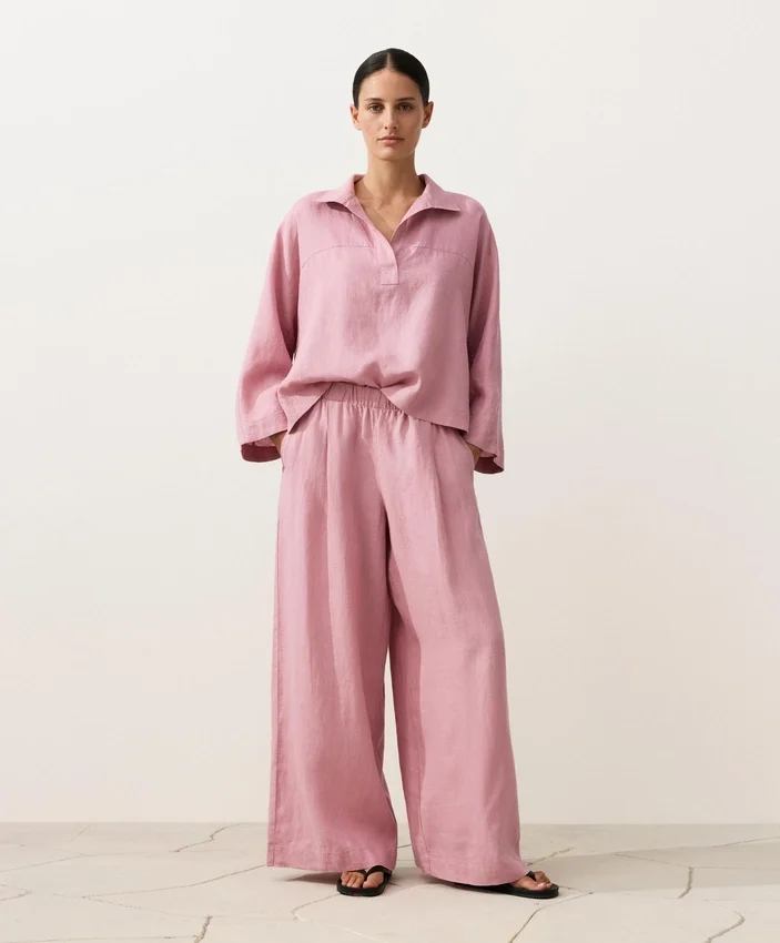 Chemise oversize à manches longues 100 % lin Chemise oversize à manches longues 100 % lin