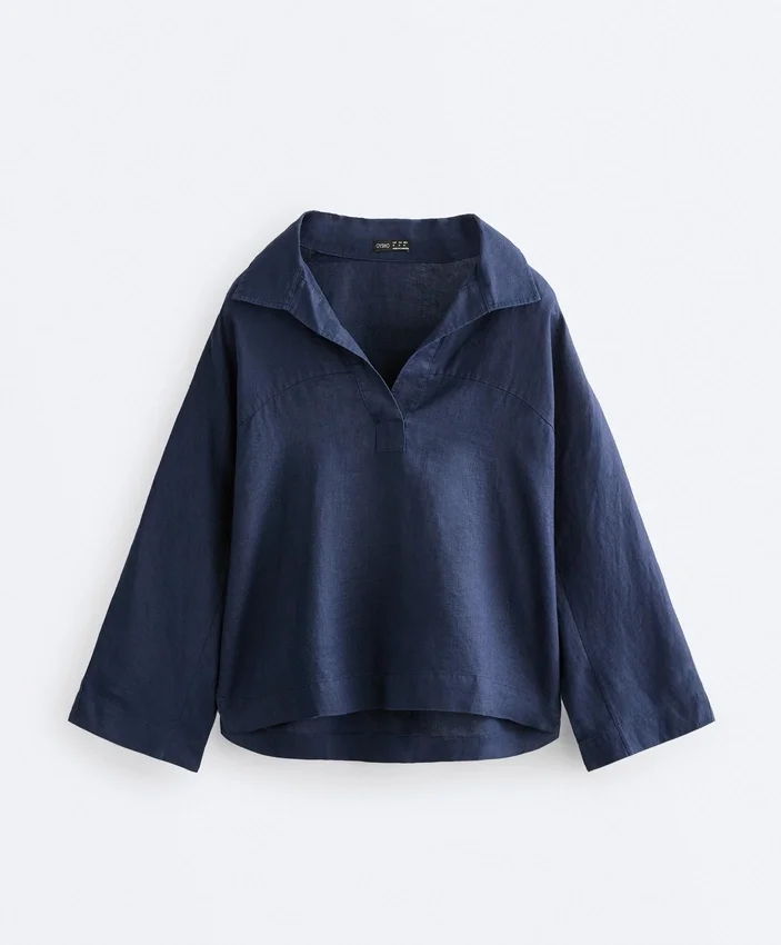 Chemise oversize à manches longues 100 % lin Chemise oversize à manches longues 100 % lin