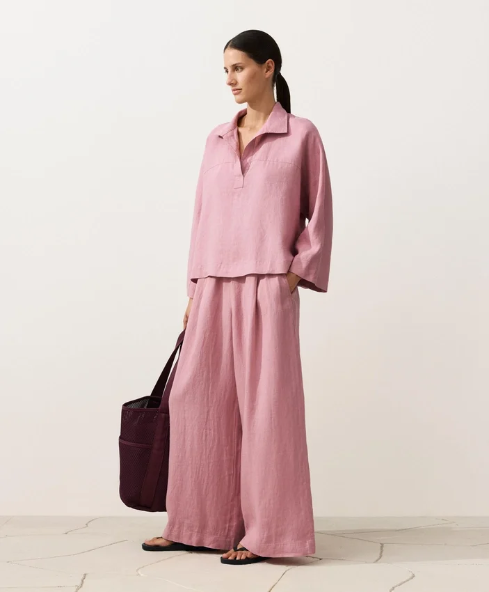 Chemise oversize à manches longues 100 % lin Chemise oversize à manches longues 100 % lin