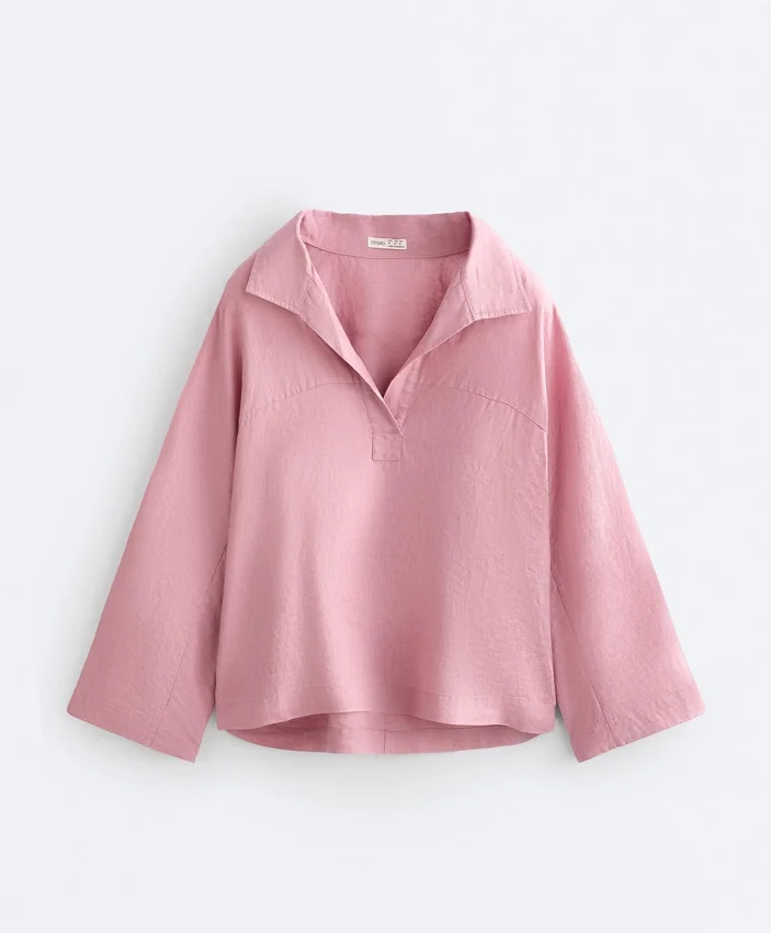 Chemise oversize à manches longues 100 % lin Chemise oversize à manches longues 100 % lin