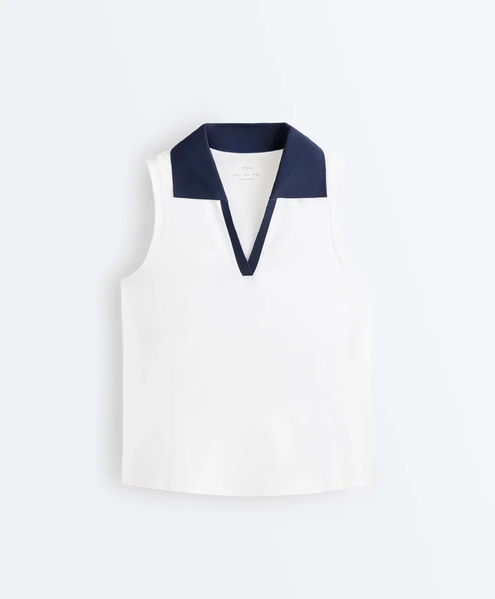 Chemise sans manches Comfortlux à contraste Chemise sans manches Comfortlux à contraste
