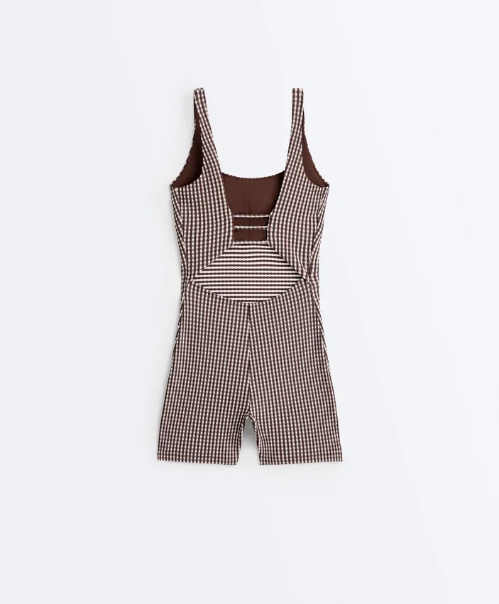 Combinaison courte Comfortlux à carreaux en Shorts Combinaison courte Comfortlux à carreaux en Shorts