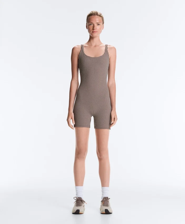 Combinaison courte Comfortlux à carreaux en Shorts Combinaison courte Comfortlux à carreaux en Shorts