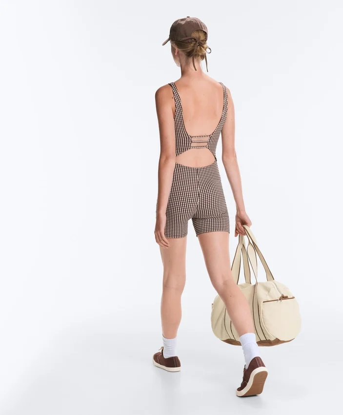 Combinaison courte Comfortlux à carreaux en Shorts Combinaison courte Comfortlux à carreaux en Shorts