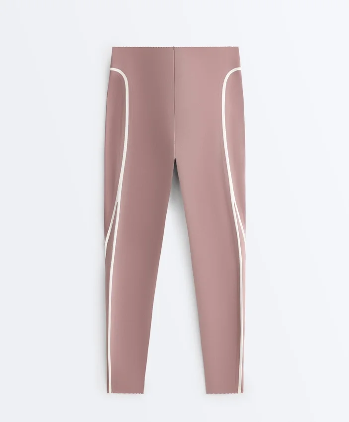 Compressive Leggings taille haute, Core Control, longueur cheville, avec détails contrastés Compressive Leggings taille haute, Core Control, longueur cheville, avec détails contrastés